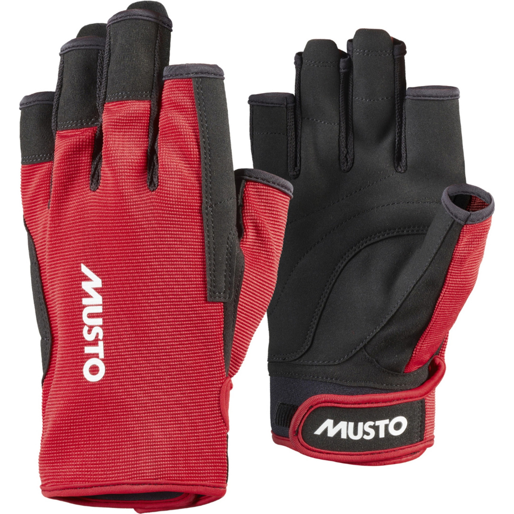 2025 Musto Essential Sailing Short Finger Gloves 2.0 86118 - True Red
